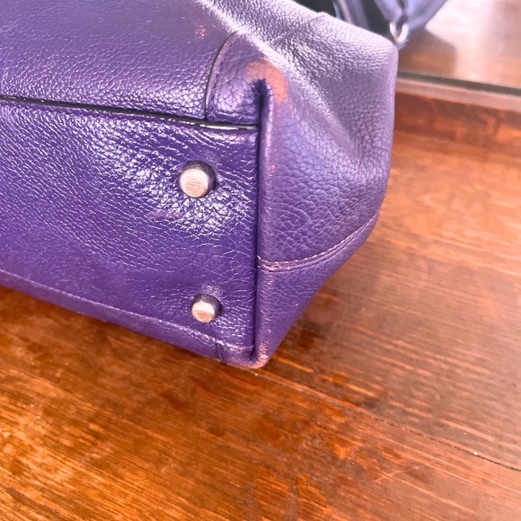 COACH 36468 Edie 31 Shoulder Bag In Pebble Leather - VIOLET/SILVER - Picture 11 of 12